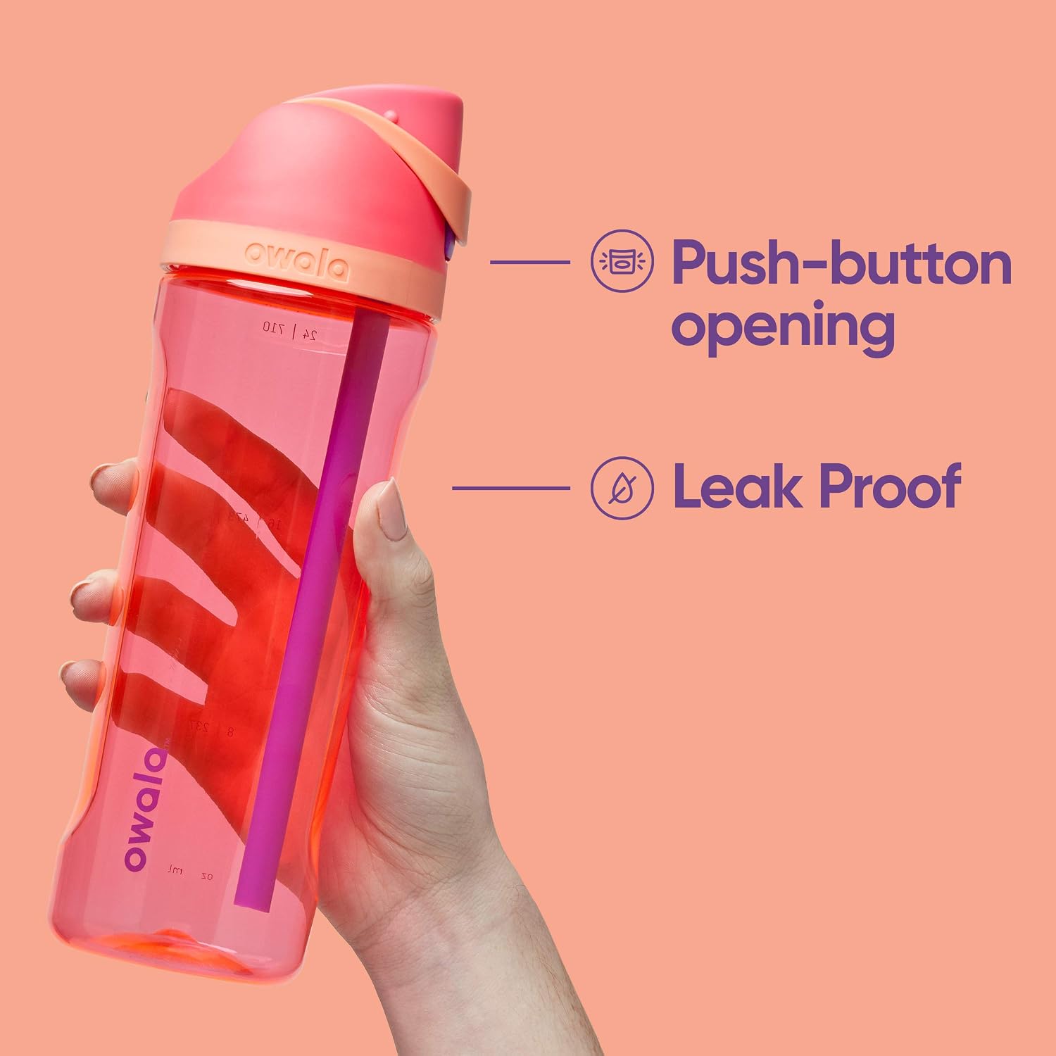 Owala FreeSip Tritan Water Bottle 25 oz Shy Marshmallow - Image 3