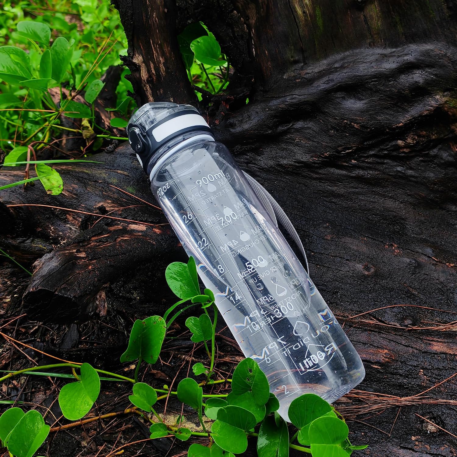 OLDLEY Water Bottle, 32oz Motivational Sports Water Bottle with Time Marker - Times to Drink - Tritan, BPA Free, Wide Mouth Leakproof, Clear (1 Bottle) - Image 6